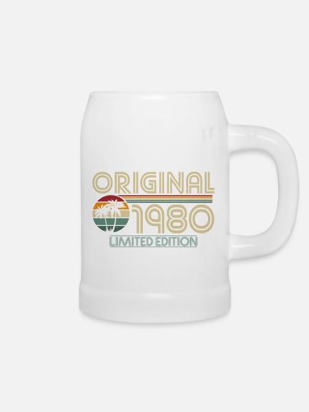 1980 né cadeau d'anniversaire rétro vintage - Chope en céramique - blanc