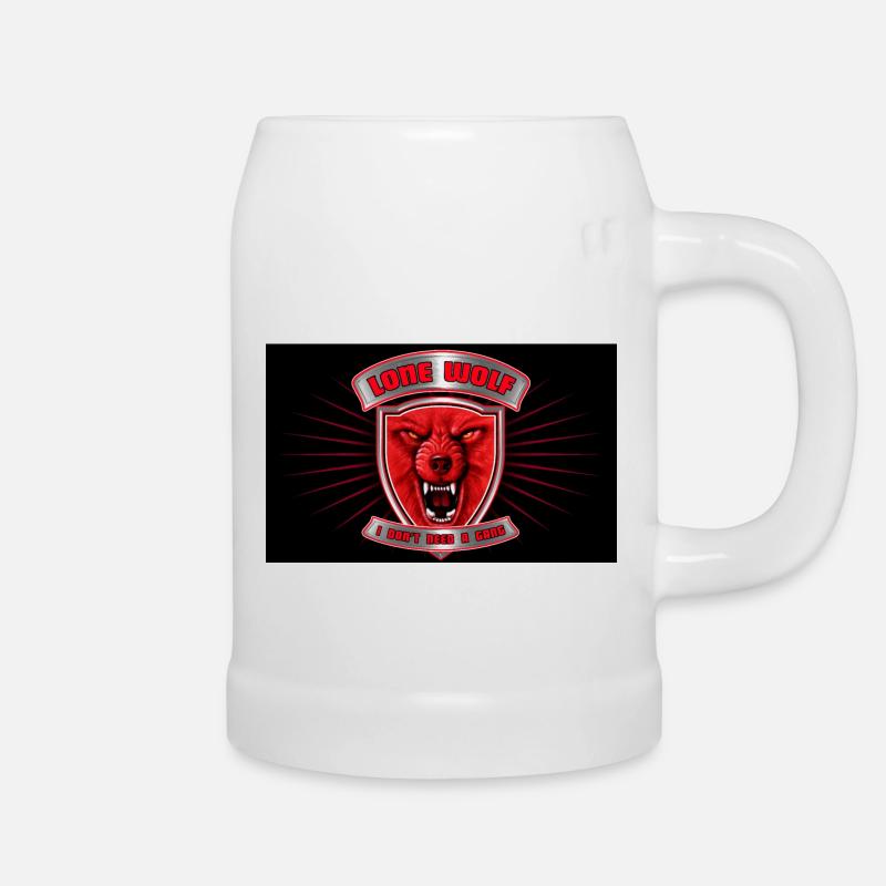 Lone Wolf - Beer Mug - white
