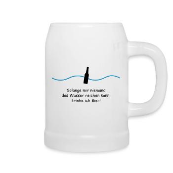 Nicht das Wasser reichen - Bier trinken fun Spruch - Bierkrug - Weiß - Rechts