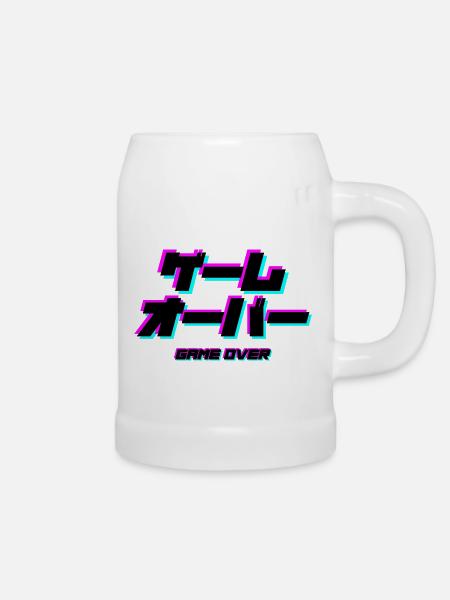 GAME OVER - Bierkrug - Weiß