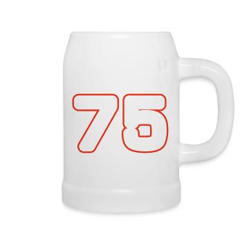 75 number symbol - Beer Mug - white - Right