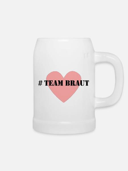 Team Braut - Bierkrug - Weiß