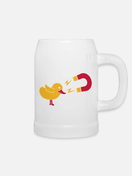 Logo Chick Magnet Frauenheld - Bierkrug - Weiß