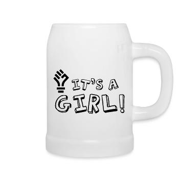 Grossesse Baby shower Babyshower Boy Girl - Chope en céramique - blanc - Droite