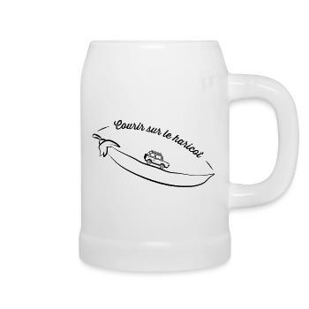 COURIR SUR LE HARICOT - Chope en céramique - blanc - Droite