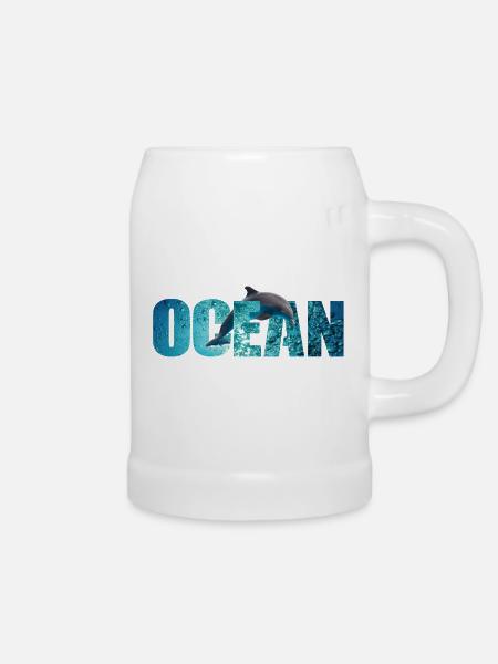 Ocean Delfin - Bierkrug - Weiß