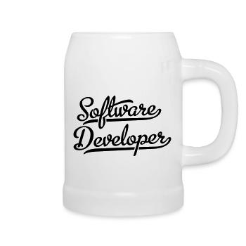 Software Developer - Bierkrug - Weiß - Rechts