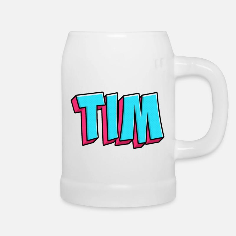 Name Image: Tim - Beer Mug - white