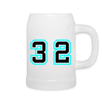32 Number symbol - Beer Mug - white - Right