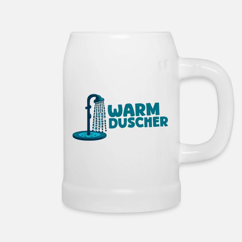 Warmduscher - Bierkrug - Weiß
