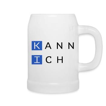 KI = Kann Ich - Bierkrug - Weiß - Rechts