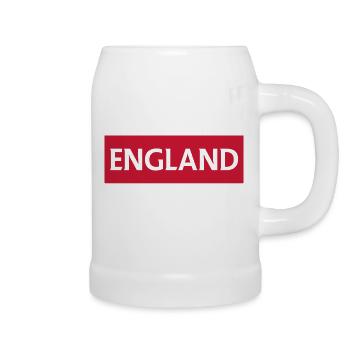 Englisches Manchester-Motiv mit Skyline der Stadt - Bierkrug - Weiß - Rechts