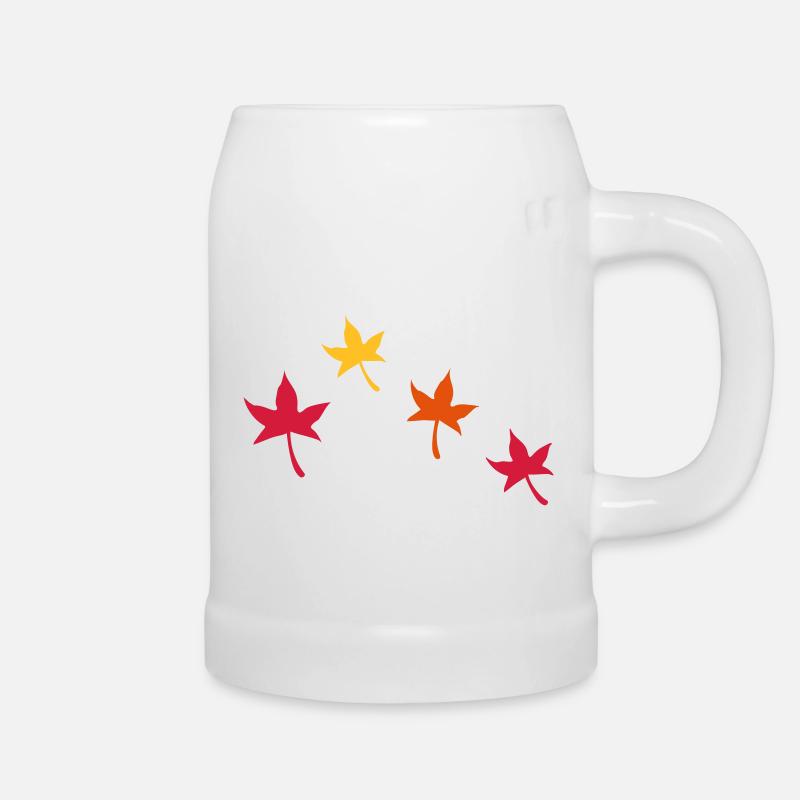 Autumn Leaves - Beer Mug - white