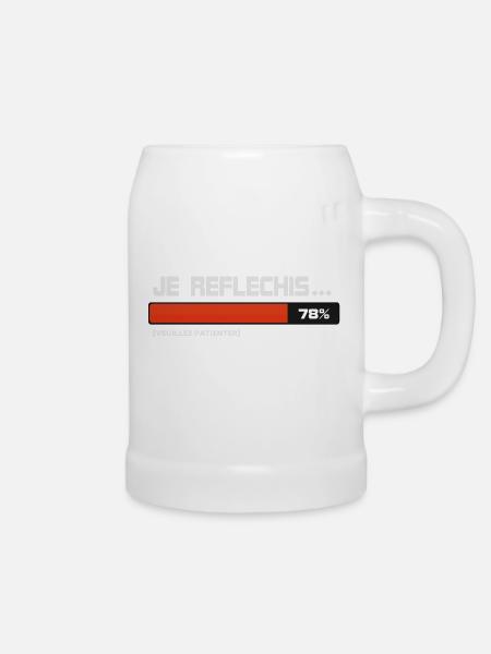 Ich dachte, warten, bitte warten - Bierkrug - Weiß