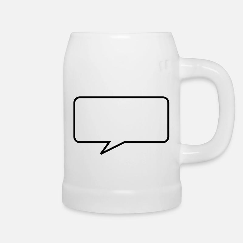 Talking bubble - Chope en céramique - blanc