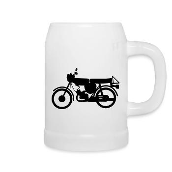 Moped - Bierkrug - Weiß - Rechts