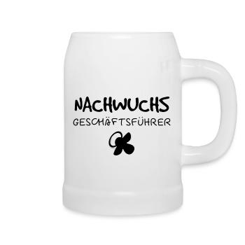 Nachwuchs Geschäftsführer Geschenk Geburt Baby - Bierkrug - Weiß - Rechts