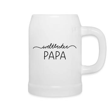 Weltbester Papa - Bierkrug - Weiß - Rechts
