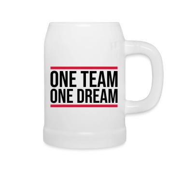 Team Spirit One Team - Beer Mug - white - Right