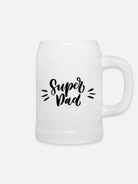 Superdad - Bierkrug - Weiß