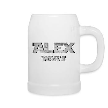 Alex Wars Gift Idée Cadeau Alexander - Chope en céramique - blanc - Droite