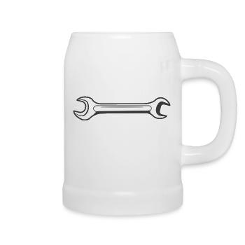 Maul Ringschlüssel - Bierkrug - Weiß - Rechts