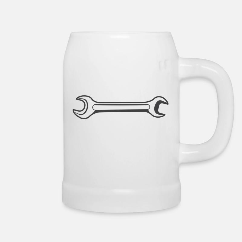 Maul Ringschlüssel - Bierkrug - Weiß