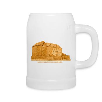 Heldrungen Wasserschloss Festung Thüringen - Bierkrug - Weiß - Rechts