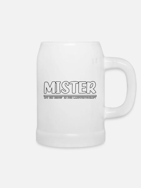 Mister - Bierkrug - Weiß