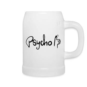 Psycho, Thumbs Up - Beer Mug - white - Right