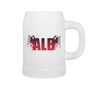 ALB- Albaner - Albanien - Bierkrug - Weiß - Rechts