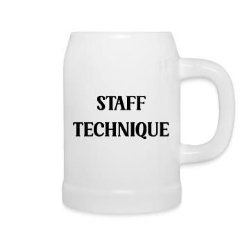 Staff technique - Chope en céramique - blanc - Droite