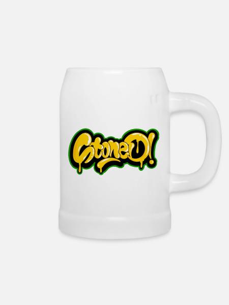 Stoned - Bierkrug - Weiß