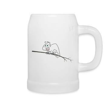 Camouflaged Chameleon - Beer Mug - white - Right