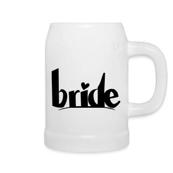 Coeur de mariée de l’équipe - Chope en céramique - blanc - Droite