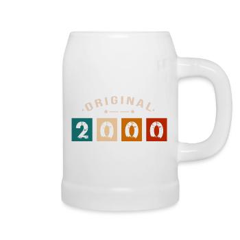 Original 2000 Jahrgang - 200 Geburtstagsgeschenk - Bierkrug - Weiß - Rechts