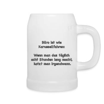 Büro ist wie Karussellfahren - Bierkrug - Weiß - Rechts