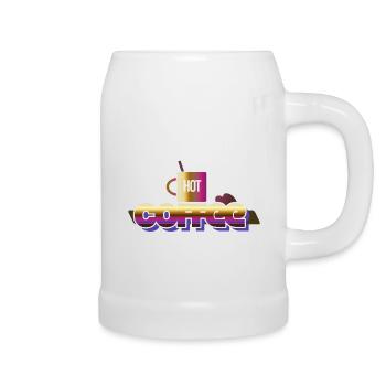 Heißer Kaffee - Bierkrug - Weiß - Rechts