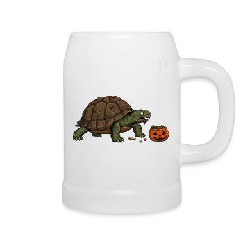 Haunted Turtle Halloween Candy - Beer Mug - white - Right