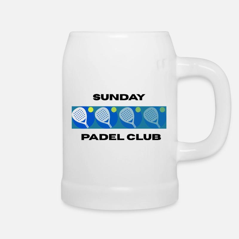 Club de Padel du dimanche - Chope en céramique - blanc