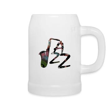 JAZZ - Chope en céramique - blanc - Droite