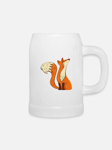 Fuchs beleidigt - Bierkrug - Weiß