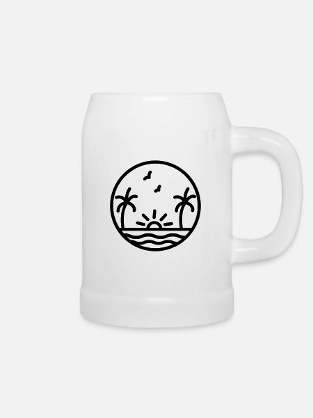 Urlaub Design - Bierkrug - Weiß