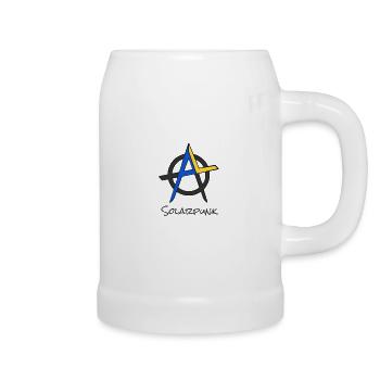 Anarchie - Solarpunk - Bierkrug - Weiß - Rechts