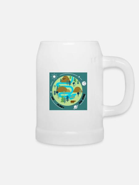 Mather Nature 🐢 - Bierkrug - Weiß