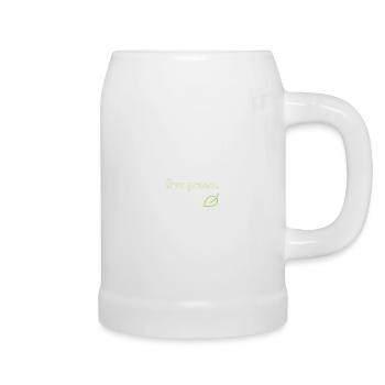 Vert vivant - Chope en céramique - blanc - Droite