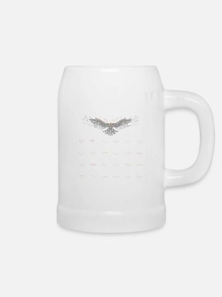 Legle-Diamant auf Weiß - Bierkrug - Weiß