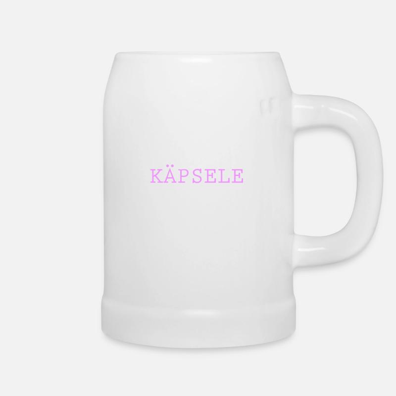 Käpsele | Schwäbisch Schwabe Württemberg Geschenk - Bierkrug - Weiß