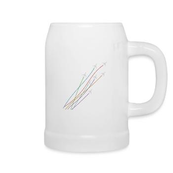Aircraft squadron Squadron formation Flight - Beer Mug - white - Right