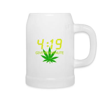 Mauvaise herbe 420 - Chope en céramique - blanc - Droite